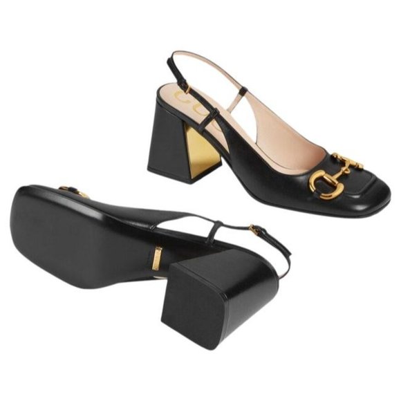 GUCCI ブラック パンプス パール装飾 38 GUCCI ブラック パンプス